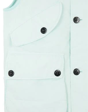 Stone Island David-Tc Laser Printed Down Gilet In Baby Blue - Image 4