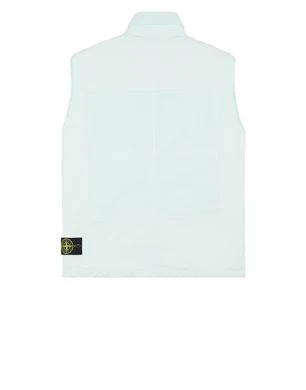 Stone Island David-Tc Laser Printed Down Gilet In Baby Blue - Image 6
