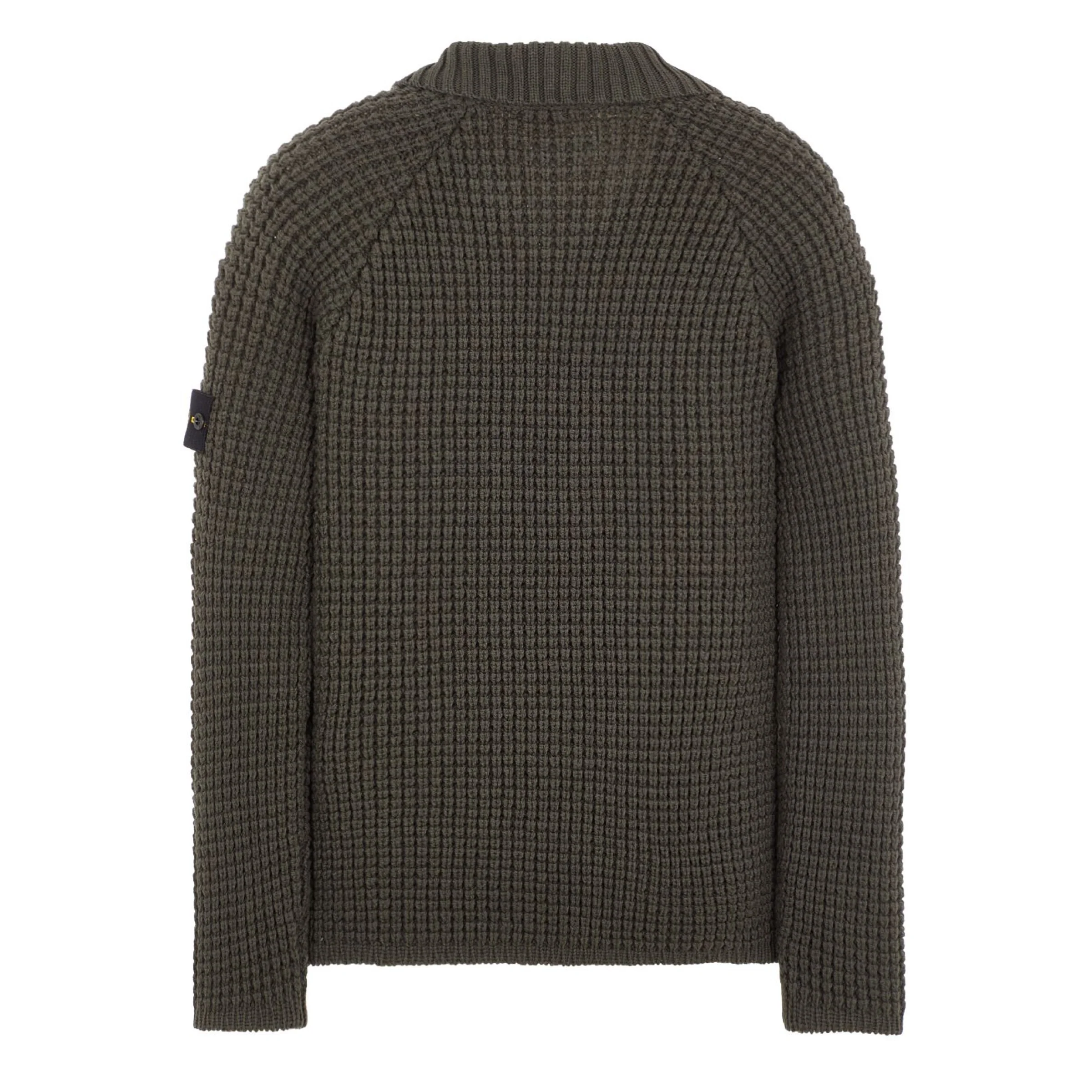 Stone Island Heavy Knit Sweatshirt in Olive - Image 4