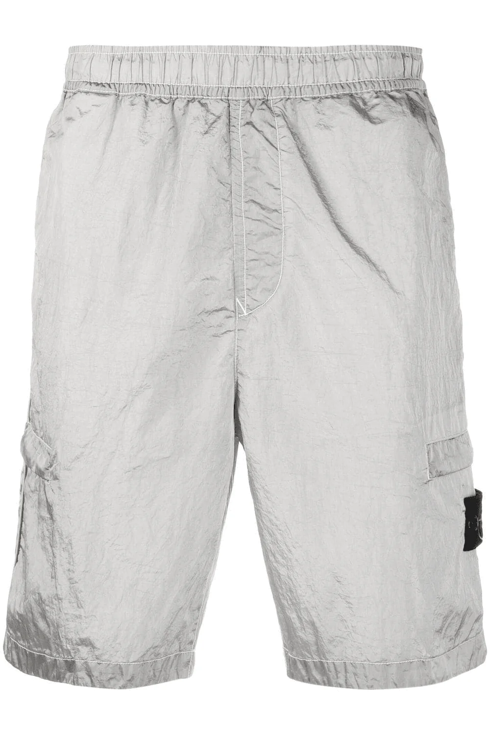 Stone Island L1721 Comfort Fit Nylon Metal Swimshorts In Grey - Image 2