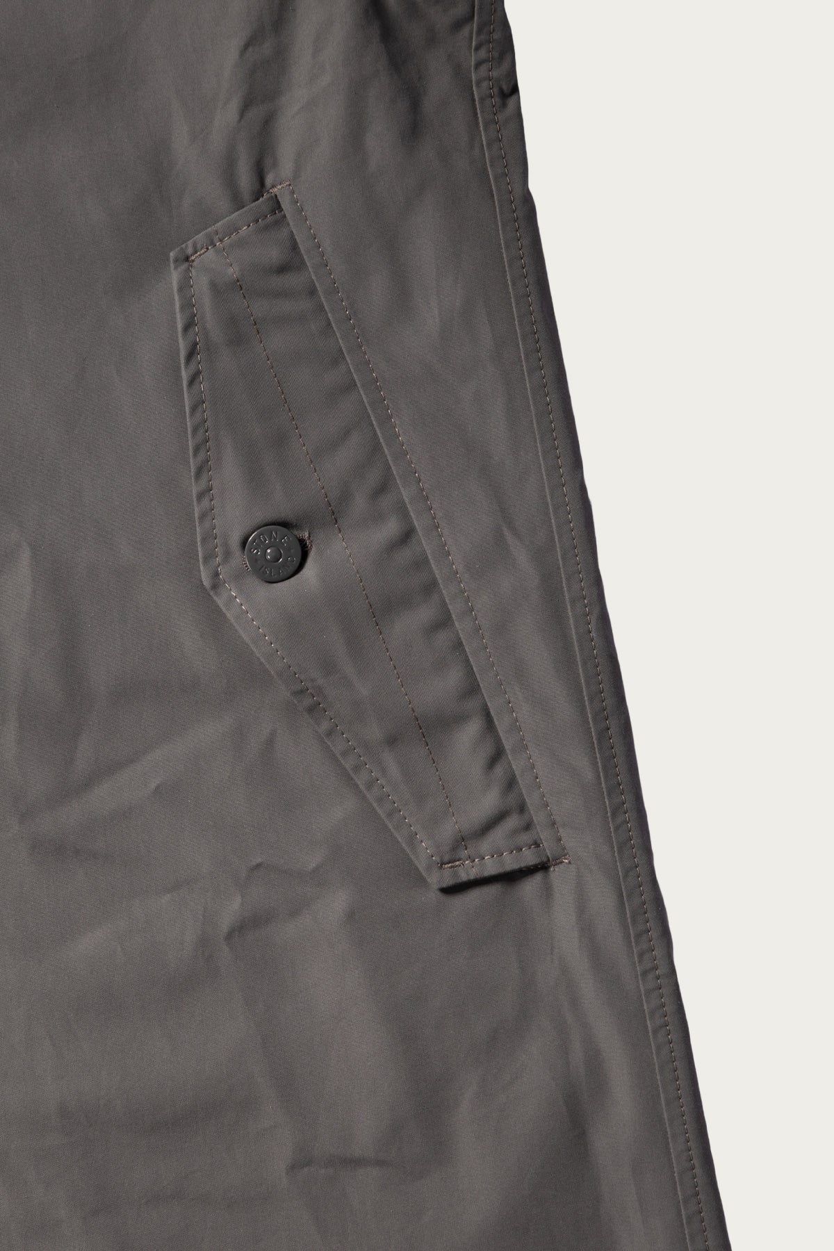 Stone Island Long Hooded Parka With Sheepskin Hood In Grey - Image 3