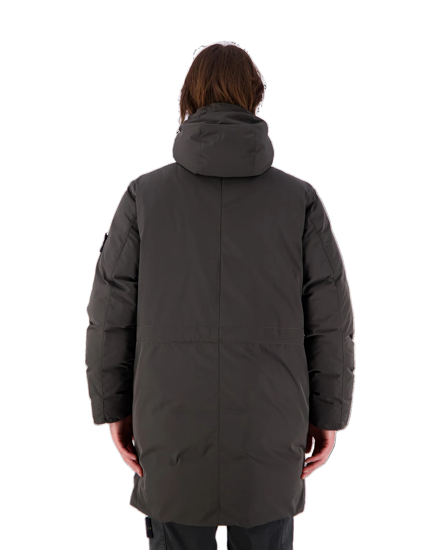 Stone Island Micro Twill Down Jacket In Charcoal - Image 4
