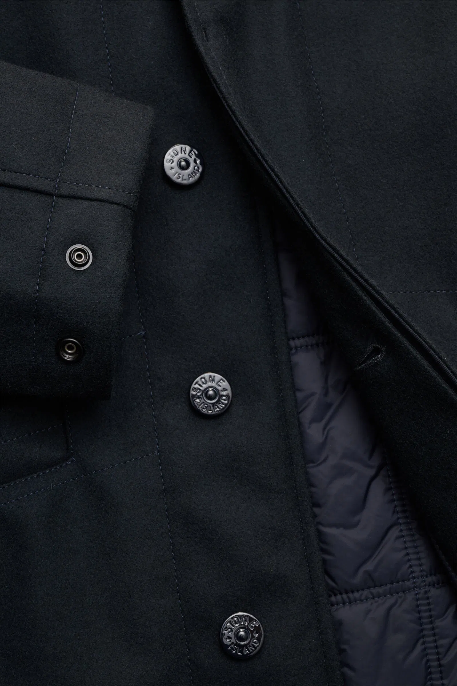 Stone Island Performance Flannel Ghost Piece In Navy - Image 3
