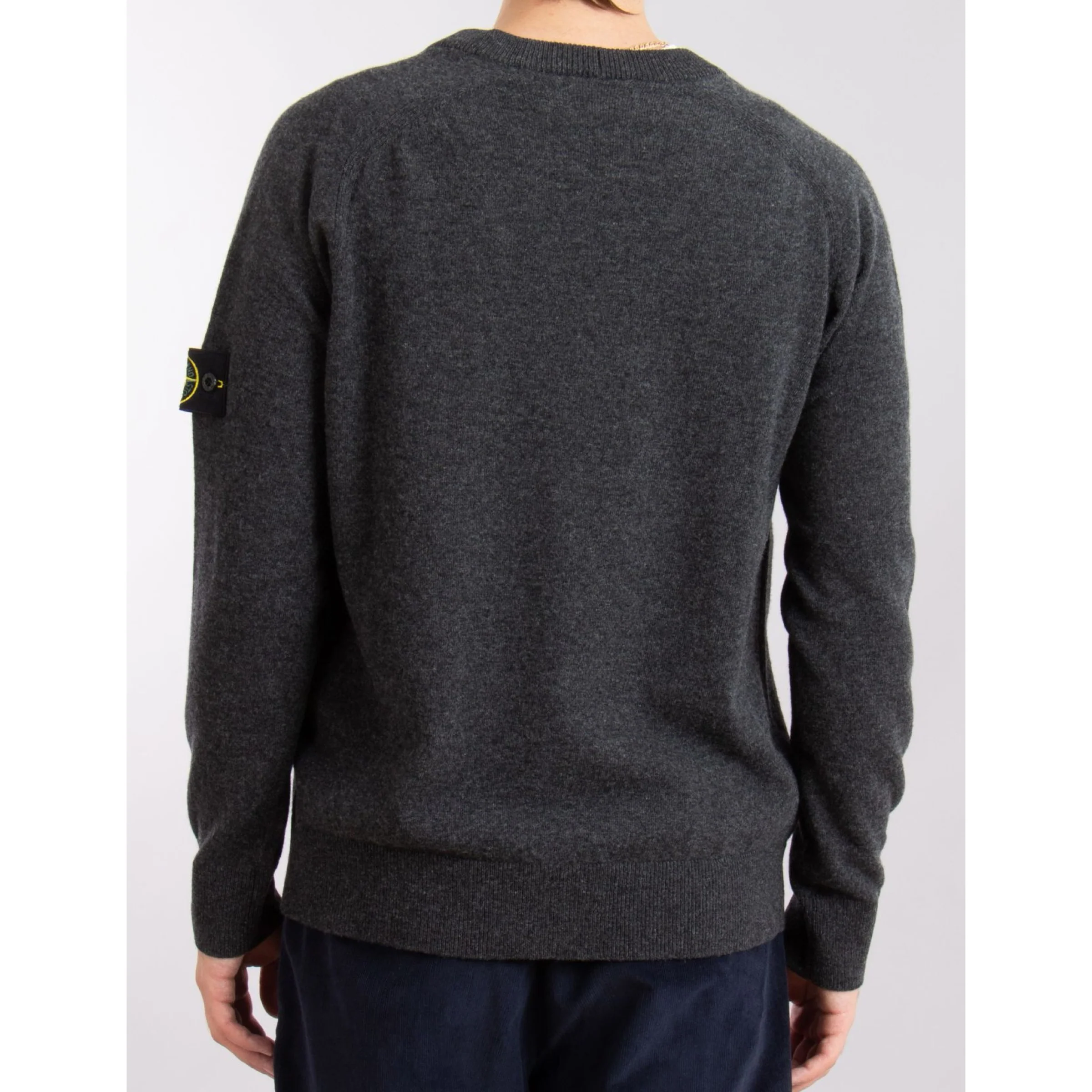 Stone Island RWS Wool Cardigan In Charcoal - Image 3