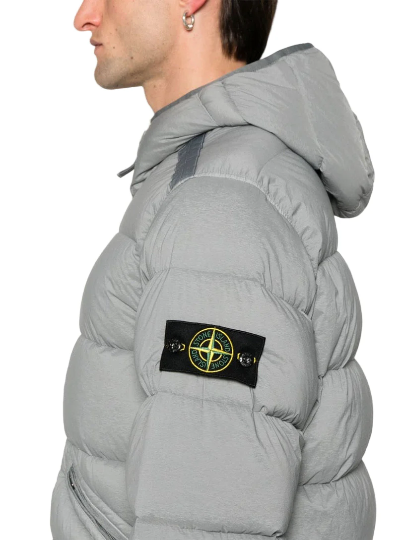 Stone Island Seamless Tunnel Nylon Hooded Down-Tc Jacket In Grey - Image 2