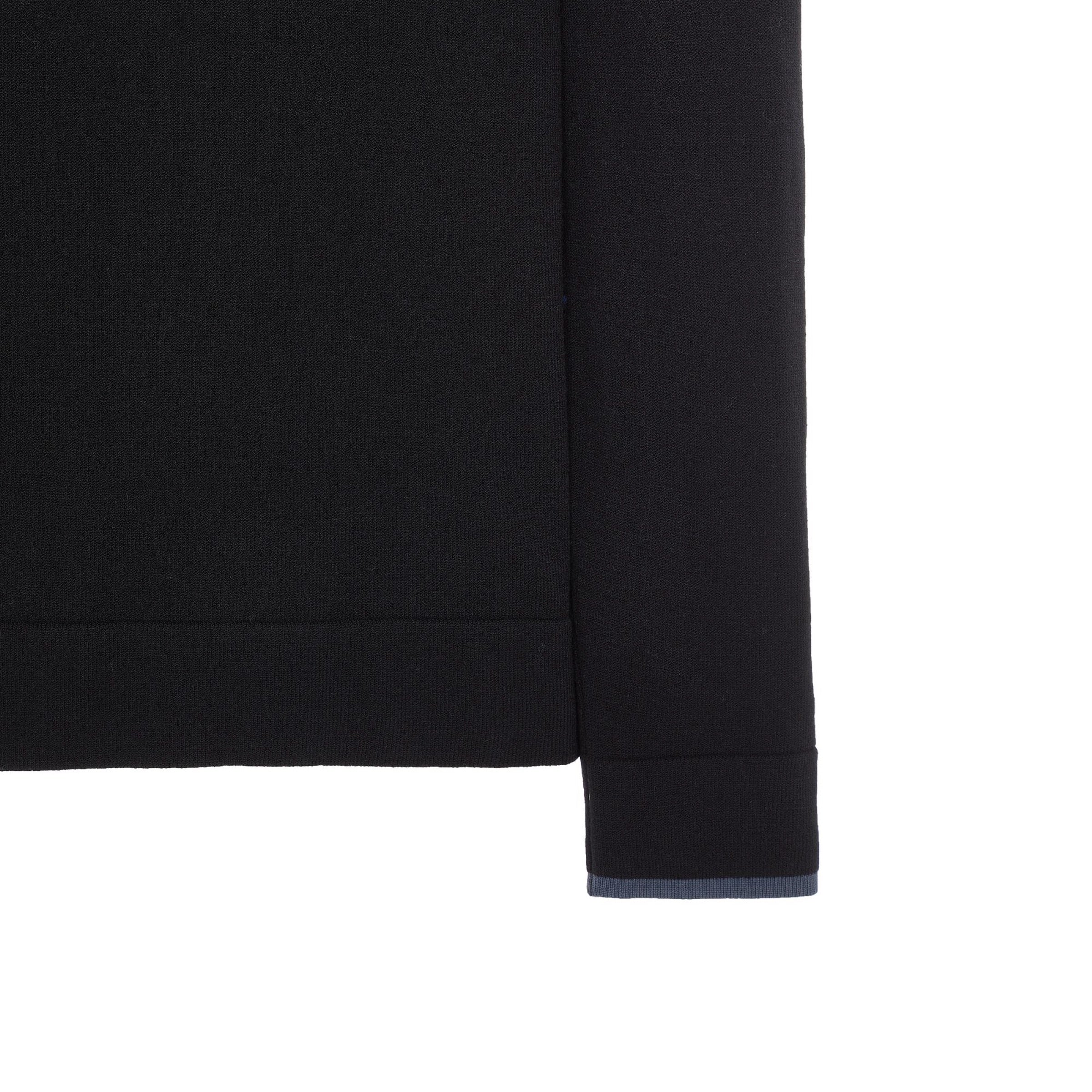 Stone Island Virgin Wool Sweatshirt in Black - Image 3